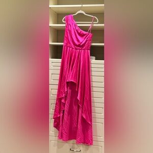 Elegant Pink Strapless Dress